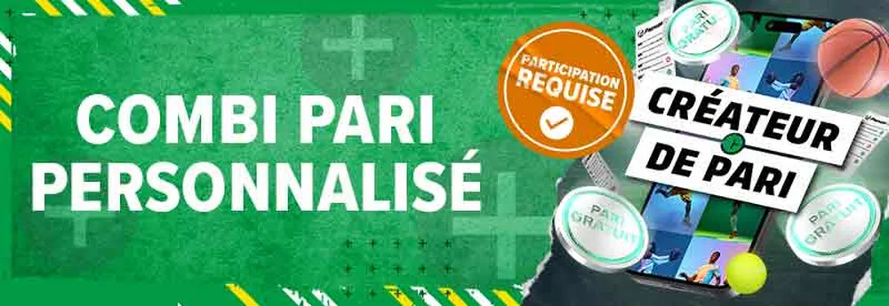 Bannière Premier Bet présentant le créateur de pari combiné