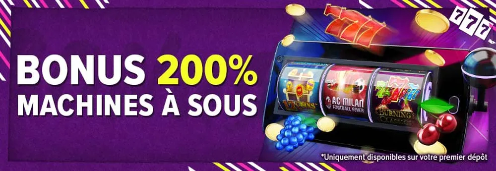 Bannière du bonus casino de Premier Bet sur les machines à sous