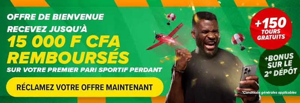 Bannière de l’offre d’accueil de Premier Bet en zone franc CFA