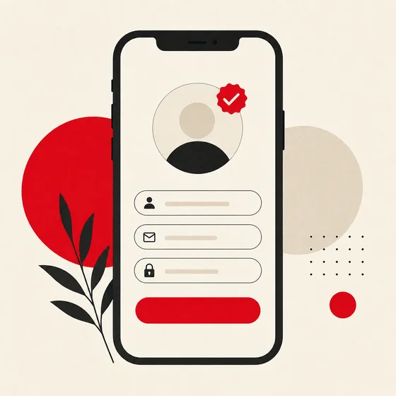 Illustration : création du compte joueur dans l’application
